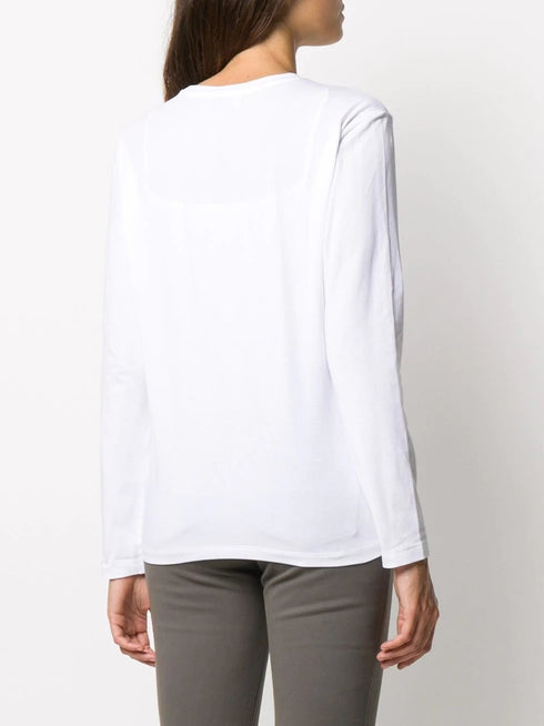 T-Shirt Donna con stampa grafica Bianco Emporio Armani- Francavilla Moda